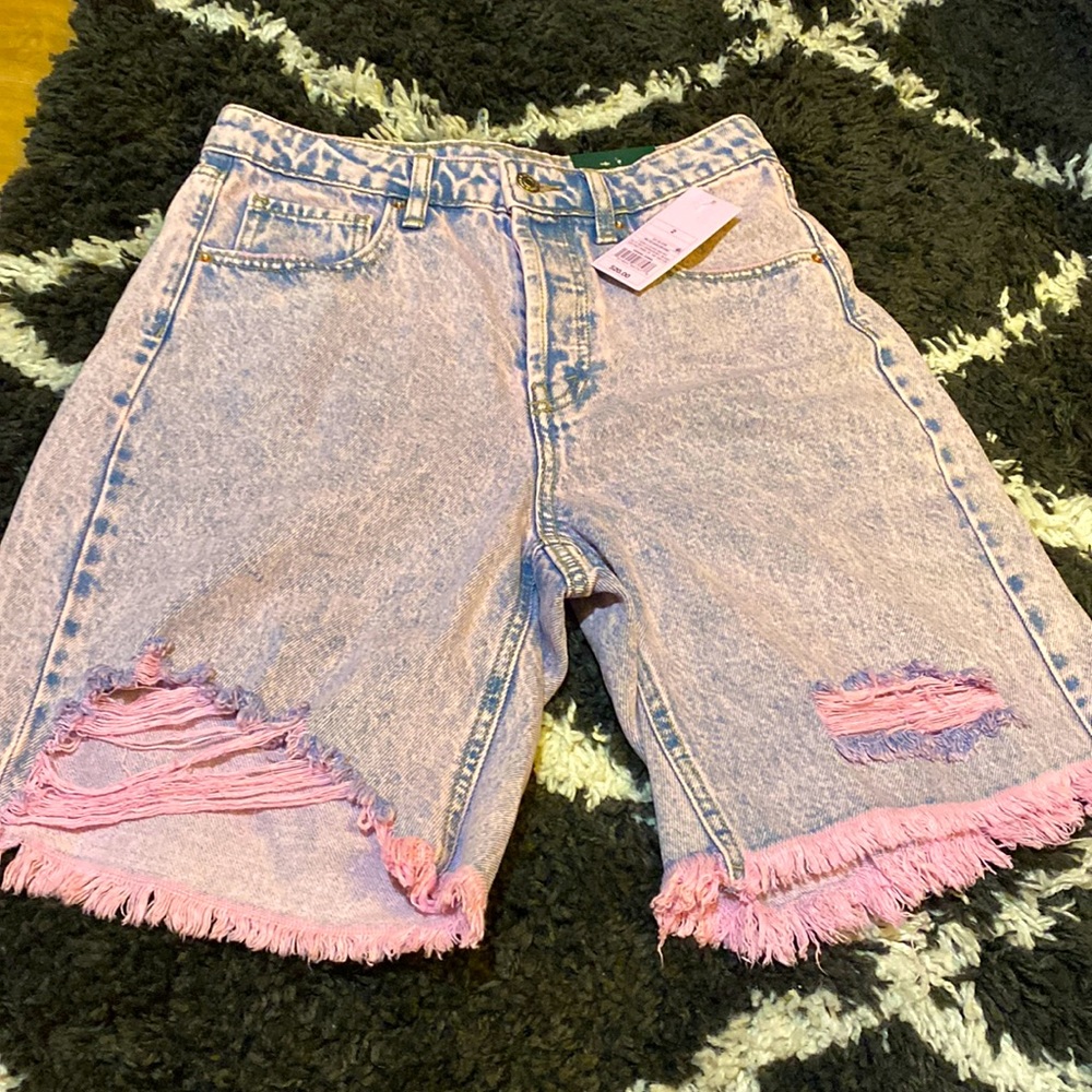 Pink Jean Shorts